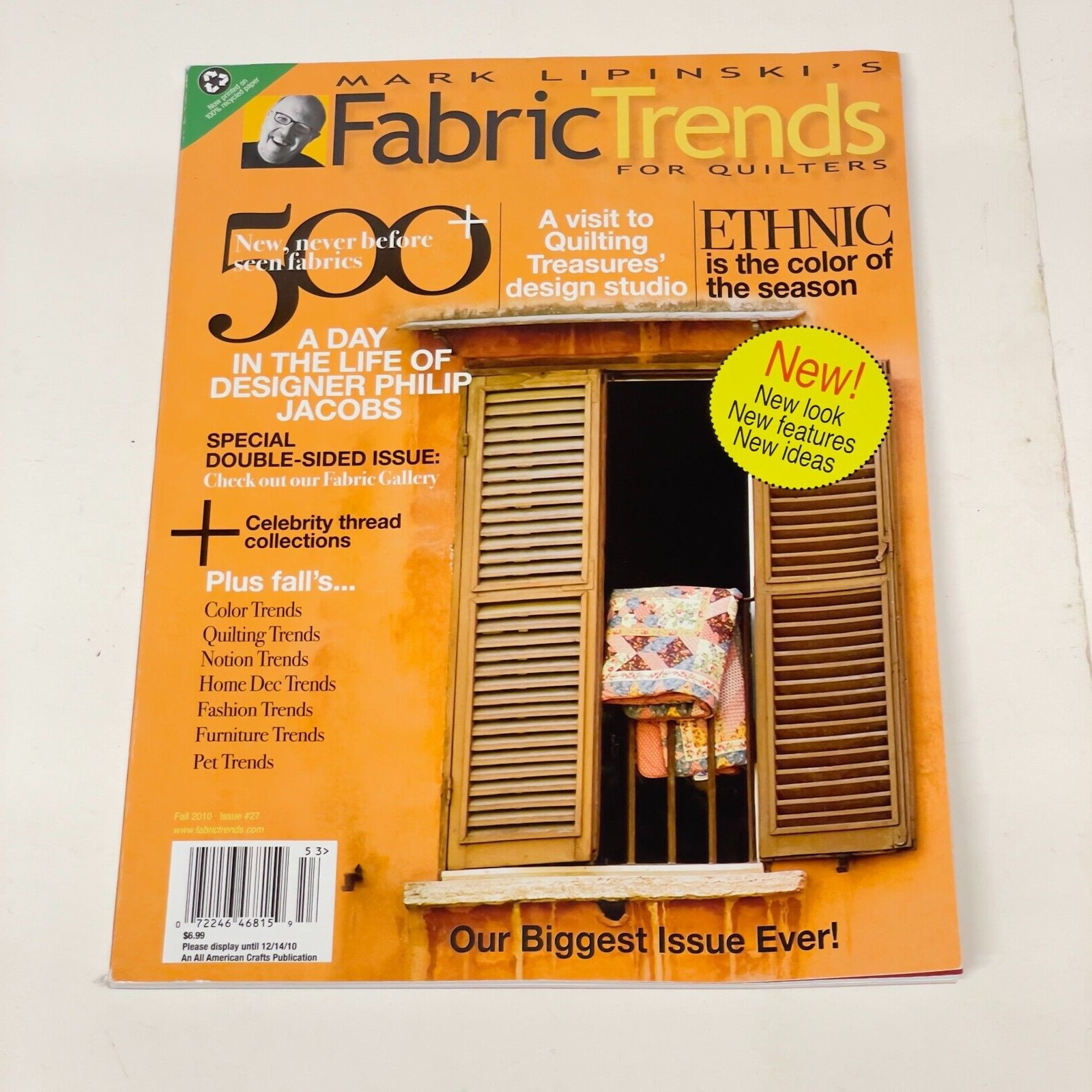 Mark Lipinski's "Fabric Trends for Quilters" 2010 Back Issue