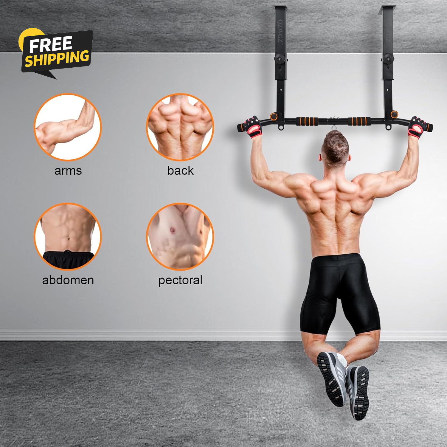 Height Adjustable Pull up Bar, Heavy Duty Pull up Bar, Barmount, Ceiling Mount