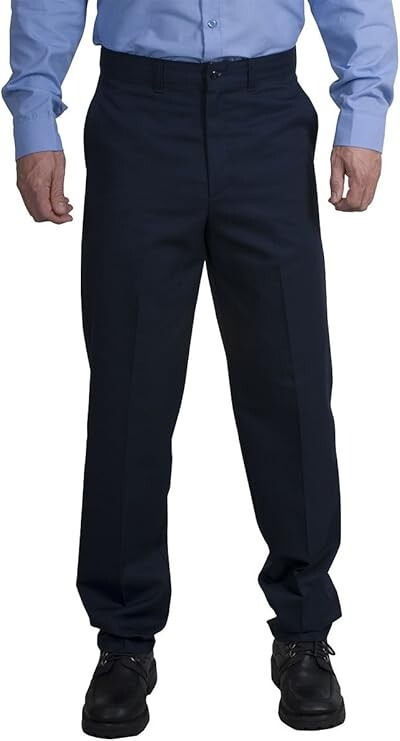 Red Kap Men's Stain Resistant, Flat Front Work Pants, Navy