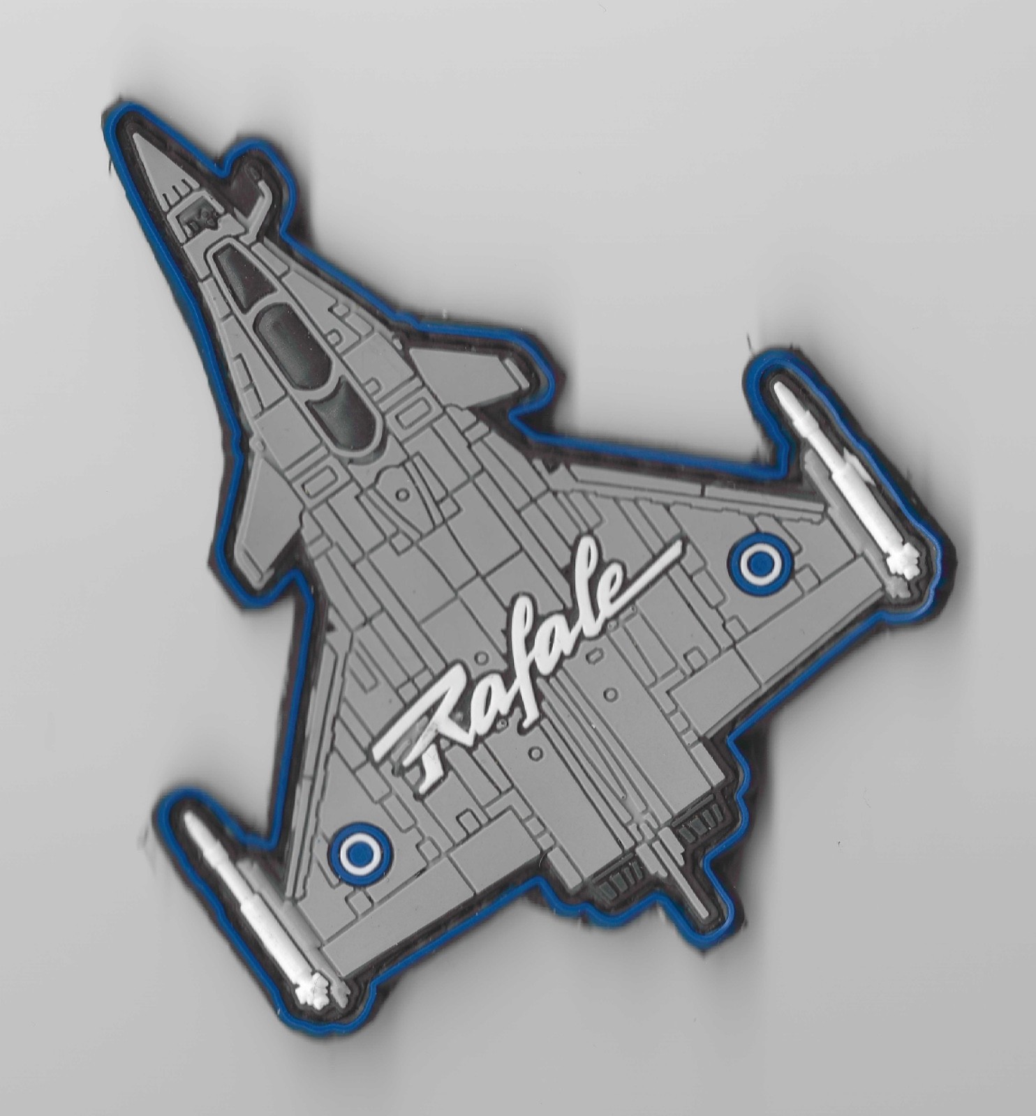 French Air Force Patch Proud of France Rafale 4th Gen. Fighter Jet Top View