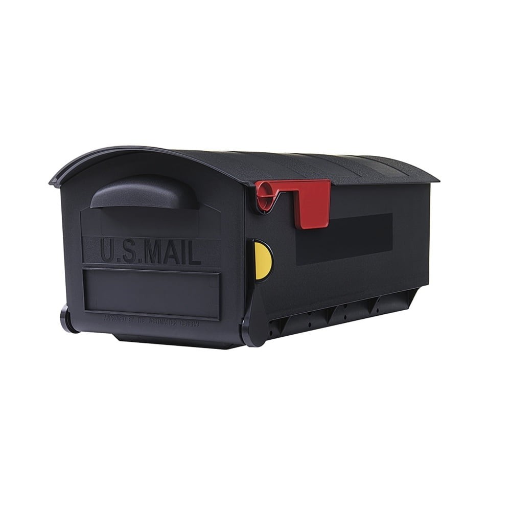 Architectural Mailboxes Patriot Plastic, Large, Post-Mount Mailbox in Black