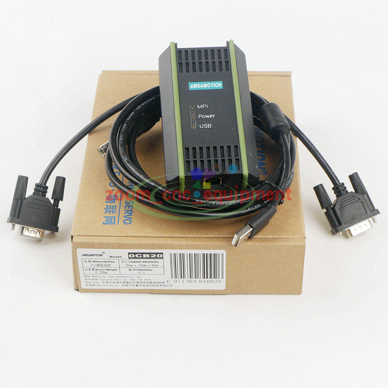 ONE USB-MPI USB-PPI Cable For Siemens 6ES7972-0CB20-0XA0 S7-200/300/400 PLC New