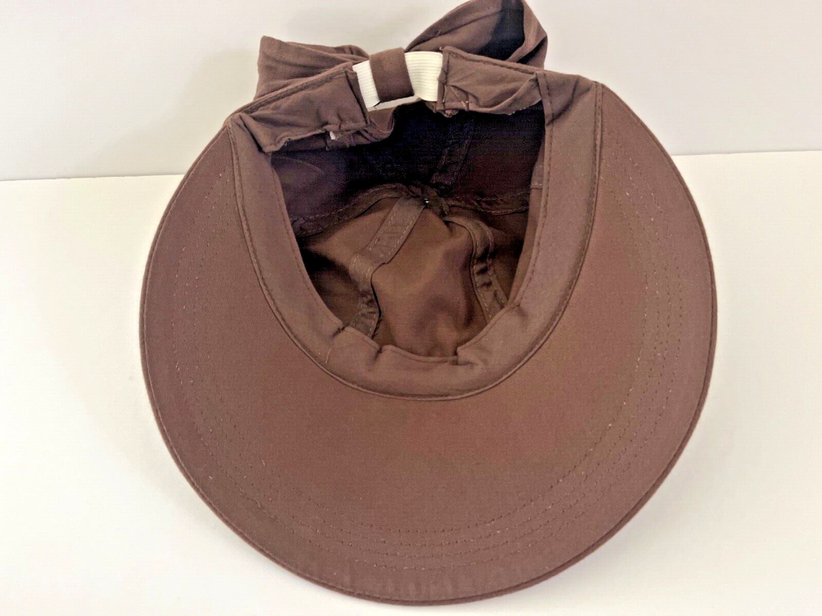 Women's Wide Brim Foldable Outdoor Sun Beach Ponytail Cap Hat UV Protection