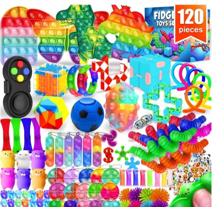 Sensory Fidget Toys, 120 Pack Party for Kids - Adults, Sensory Toy for Autism .