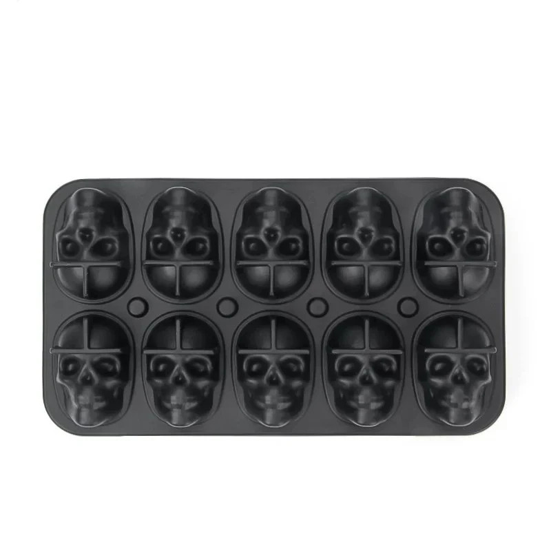 3D Skull Ice Mold Silicone Flexible Ice Cube Tray Cocktail Maker 1PC
