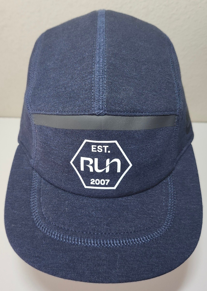Nike Fly Cap Unstructured 5-Panel Running Hat Navy M/L Reflective Trim
