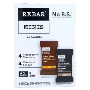Rx Bar Rx Bar Minis Peanut Butter Chocolate & Chocolate Sea Salt 8 bars