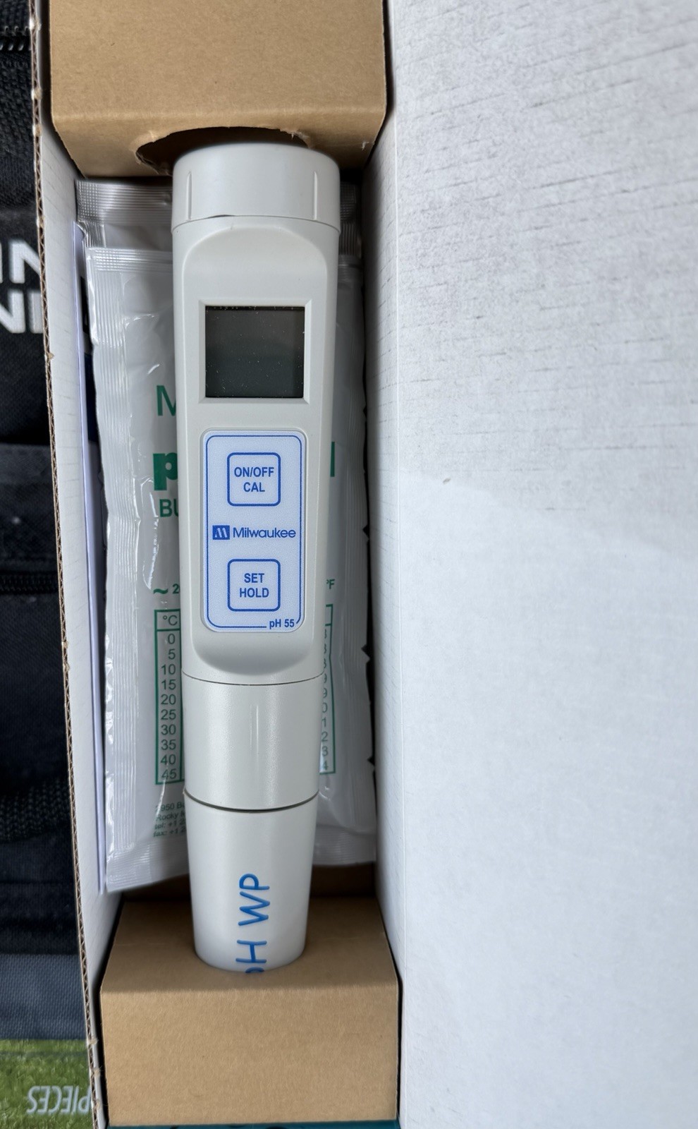 Milwaukee Waterproof pH 55 Pen Meter - PH And Water Temp Tester - New Sealed