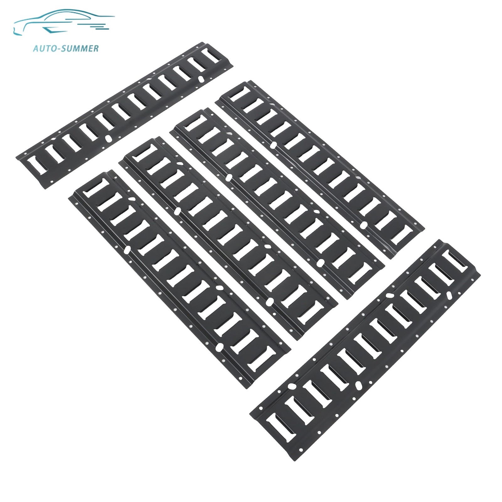 2' E Track Tie Down Enclosed Trailer 6 Pack Secure Cargo Heavy Loads Black New