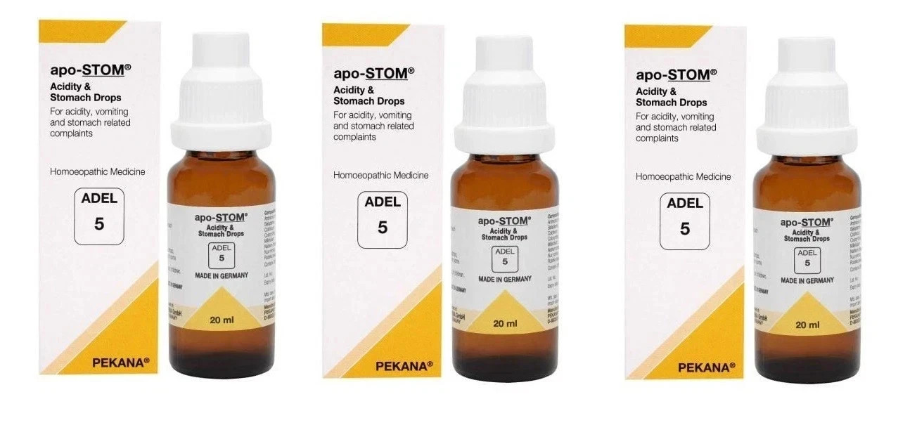 ADEL 5 Drops 20ml (Pack of 3) - Natural Remedy for Stomach Health - Free Shippin