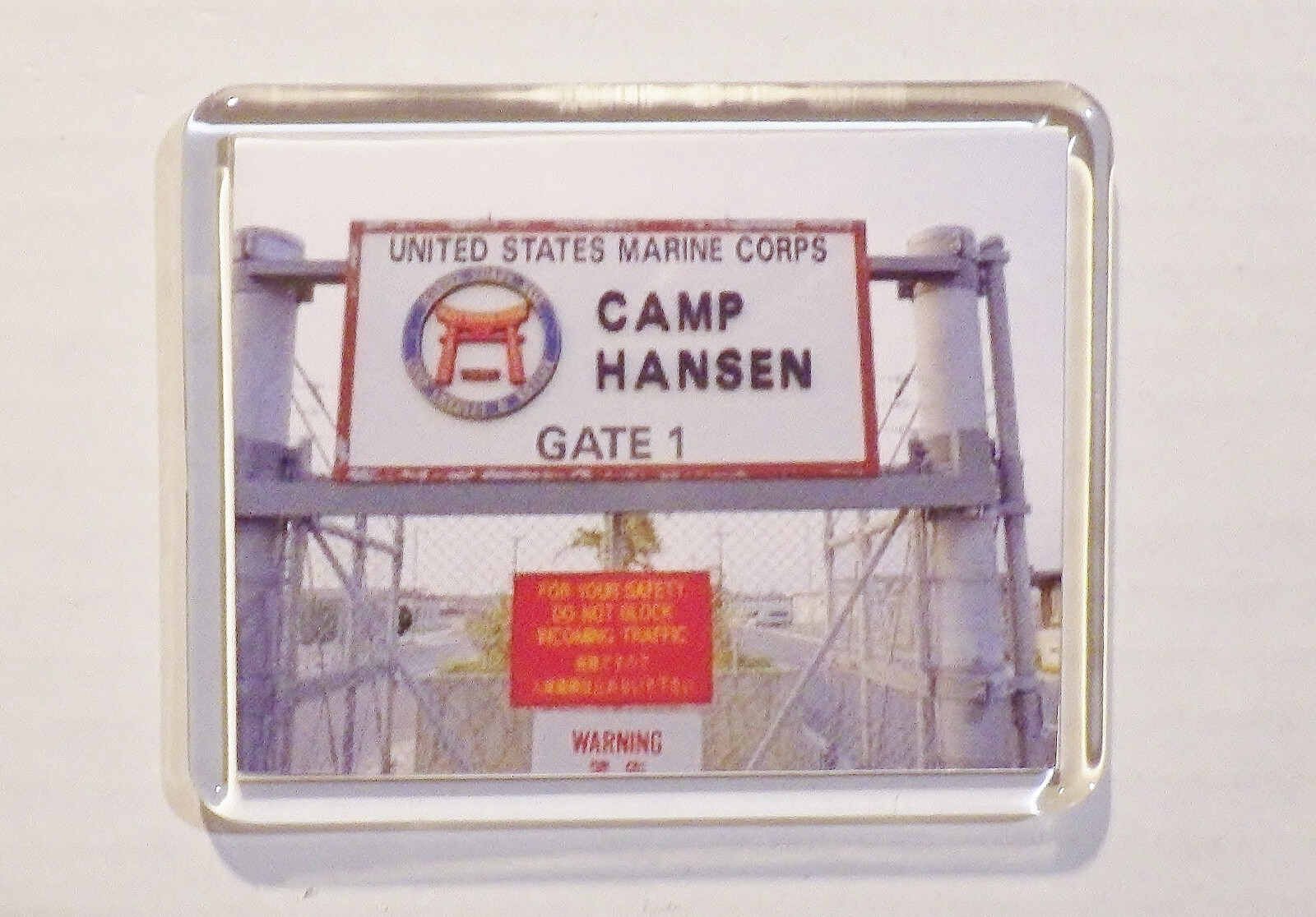 REFRIGERATOR MAGNET - OKINAWA CAMP HANSEN MILITARY - 3.5”x 3”