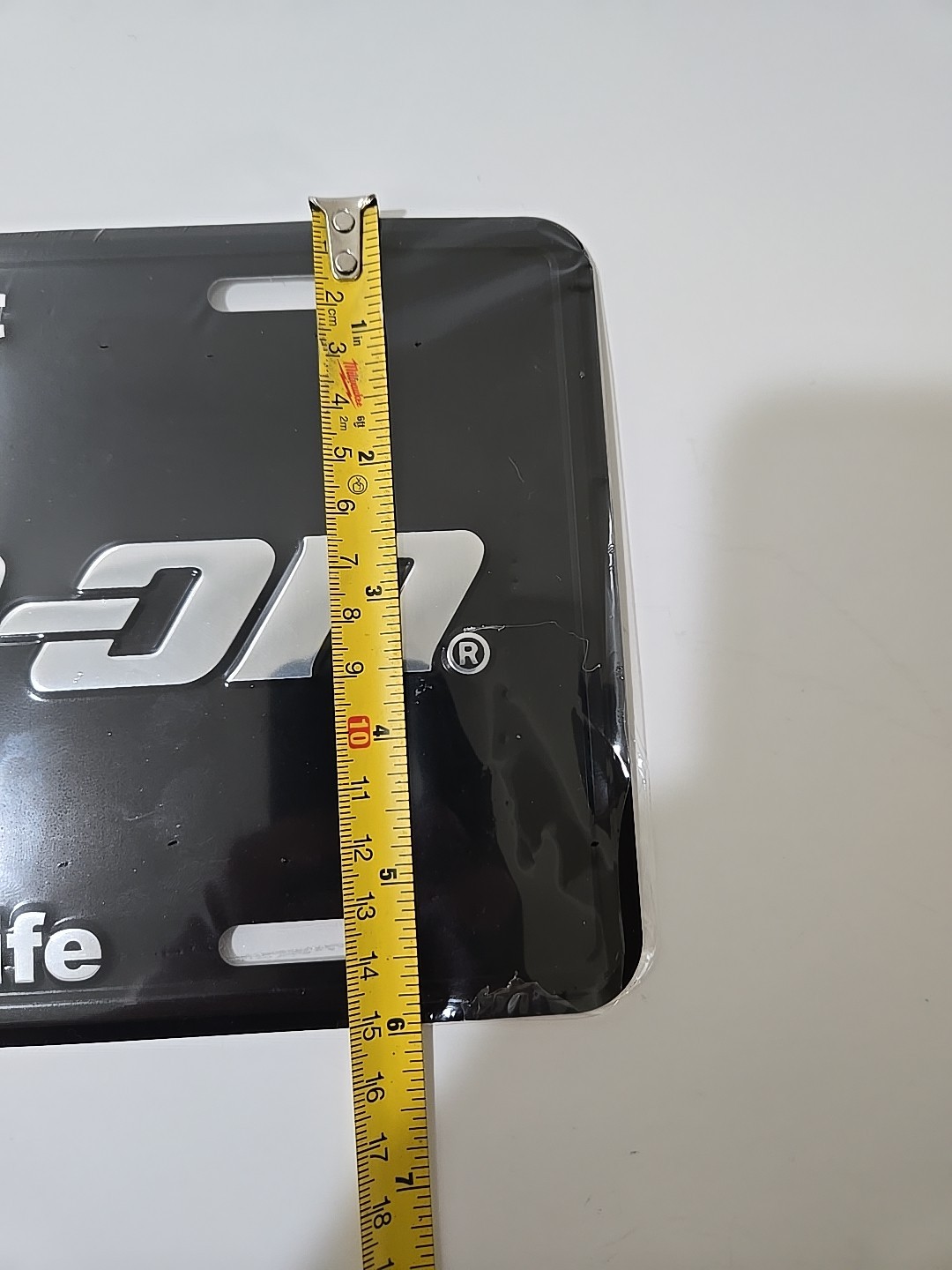 2PACK SNAP ON TOOLS License Plate BOX Chrome LOGO EMBLEM Gloss Black Badge Decal