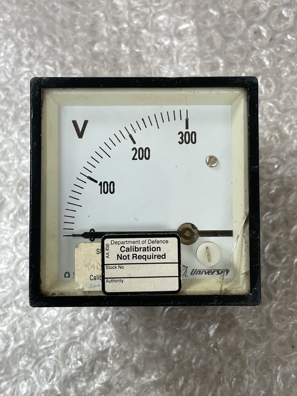 University VDE Reg. Nr. 605 Amperemeter Panel VDE 605 Amperemeter