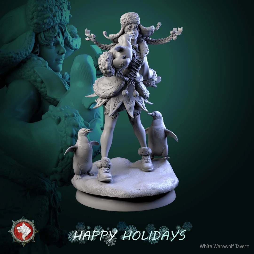 Penguin Princess - Resin Tabletop Miniature