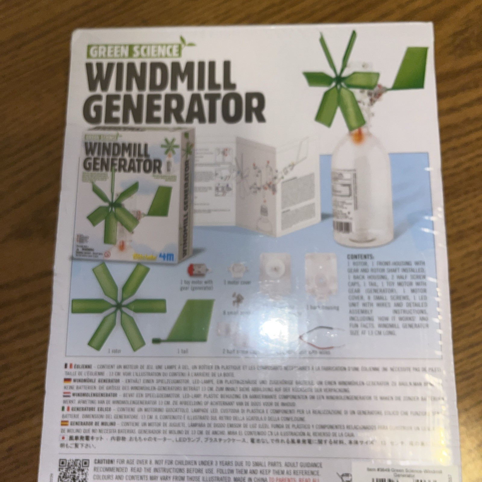 Windmill Generator GreenScience Science Project Kit Kids New Sealed Damaged Box