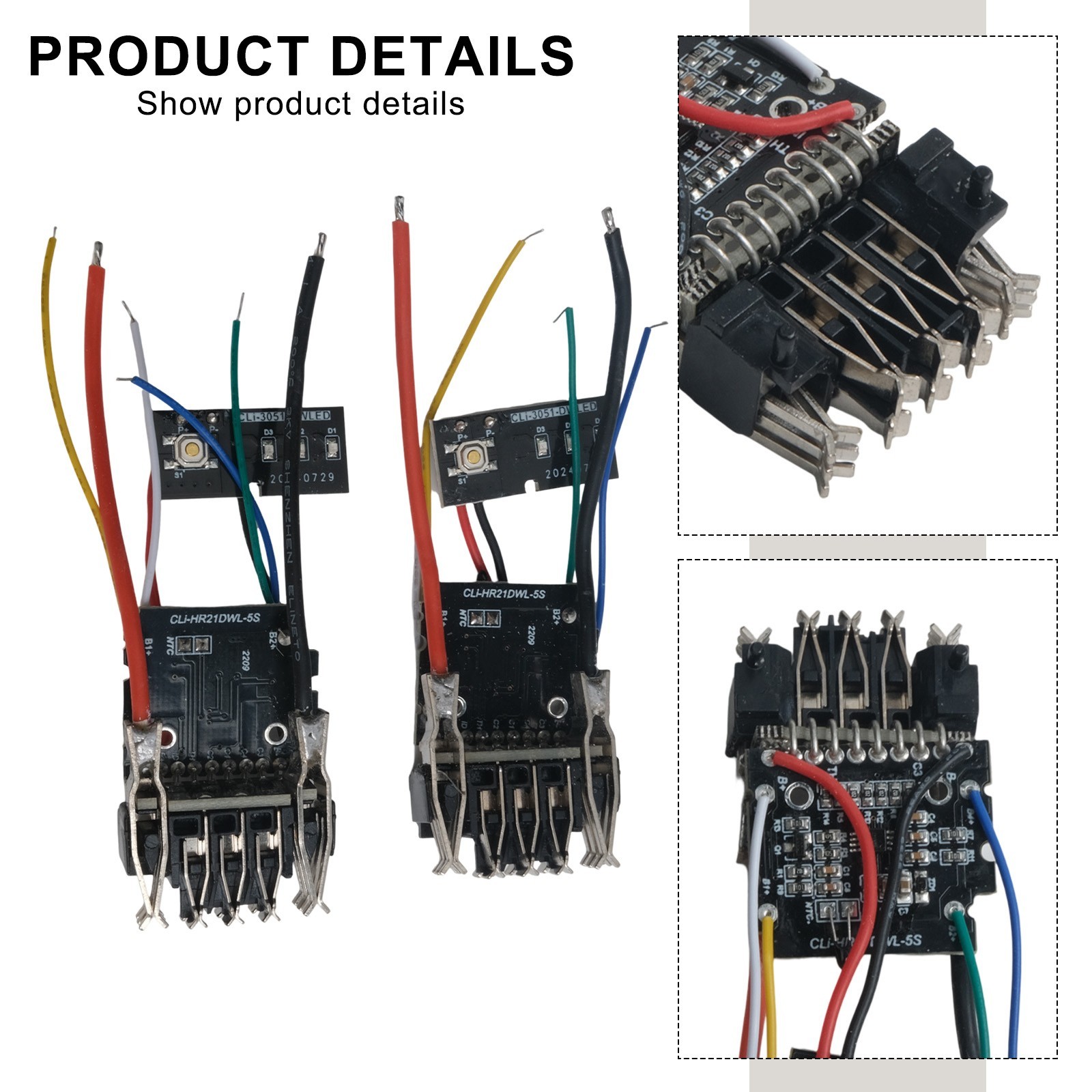 Set of 2 Charging PCB Boards for Dewalt For DCB200 Power Tool Battery Repair