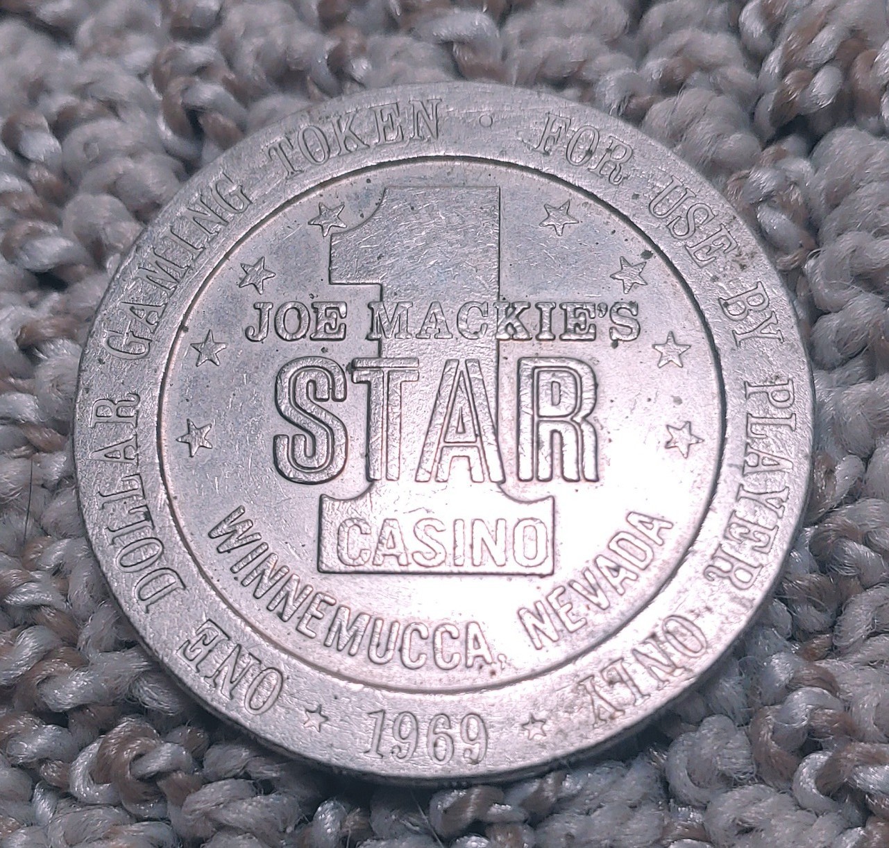 1969 Joe Mackies Star $1 Token Good Condition