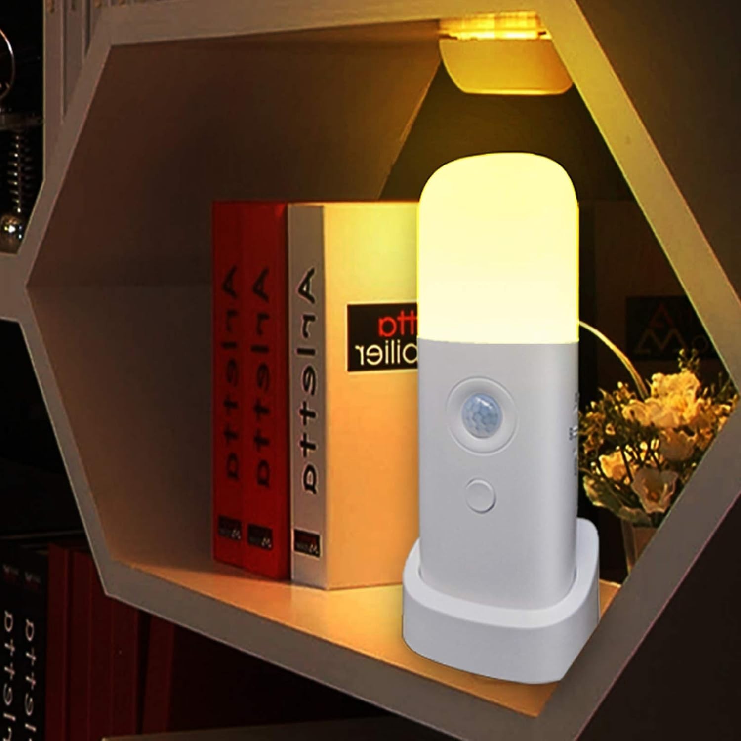 Motion Sensor Night Light, Dimmable Night Lights with 5 Brightness Levels, 2000m