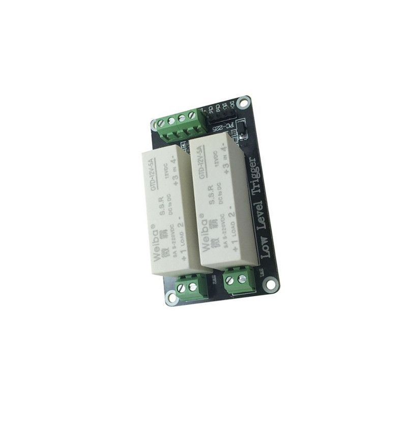 2 Channel SSR Solid State Relay low Trigger 5A 0-2V DC-DC Arduino R3