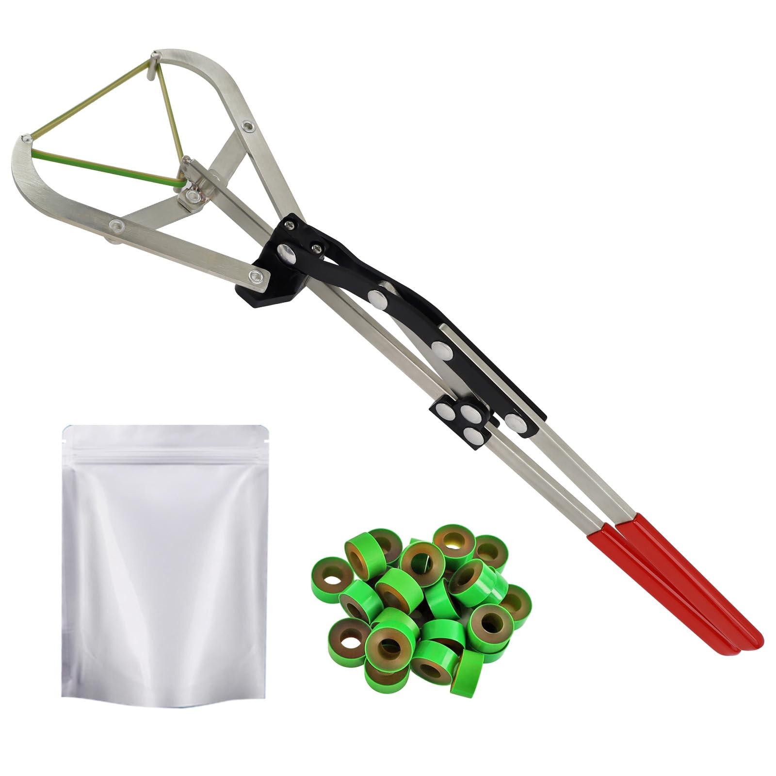 Cattle Banding Tools Calves Castration Kit, with a Large Bander and 25 pcs Ba...