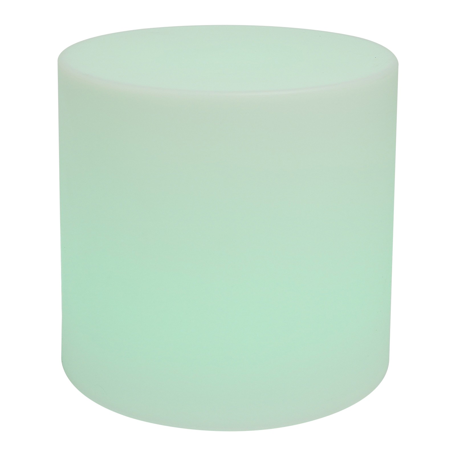 16-Inch LED Cylinder Stool, Rechargeable Glowing Chair W/Remote, Dimmable Stool