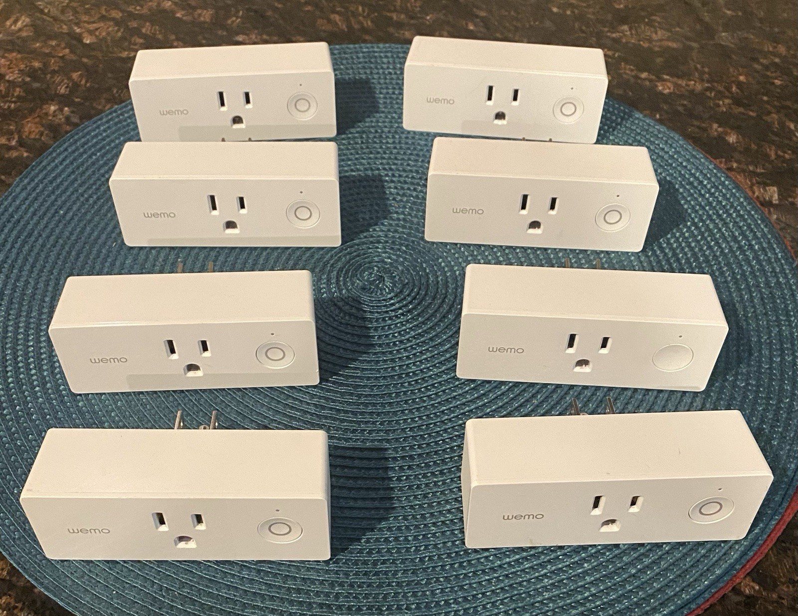 8 WeMo WiFi Enabled Mini Smart Plugs - White (F7C063)