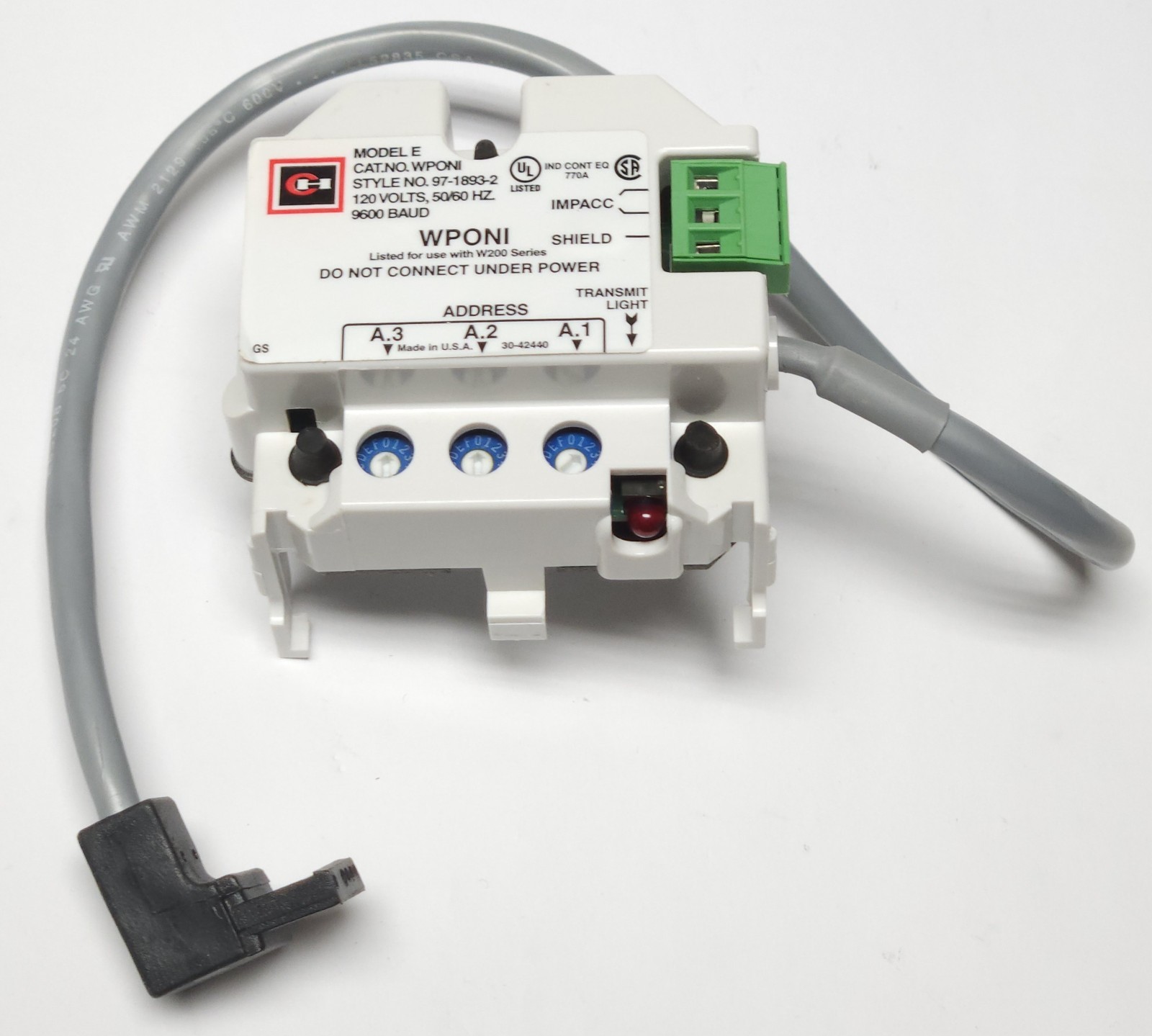 EATON Cutler Hammer WPONI ADVANTAGE  Interface Module Model C 2d79735CO4