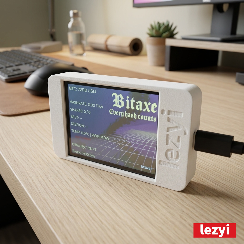 Lezyi Big Monitor for Bitaxe Gamma Miner  2.8" Screen Statistics/Health Monitor