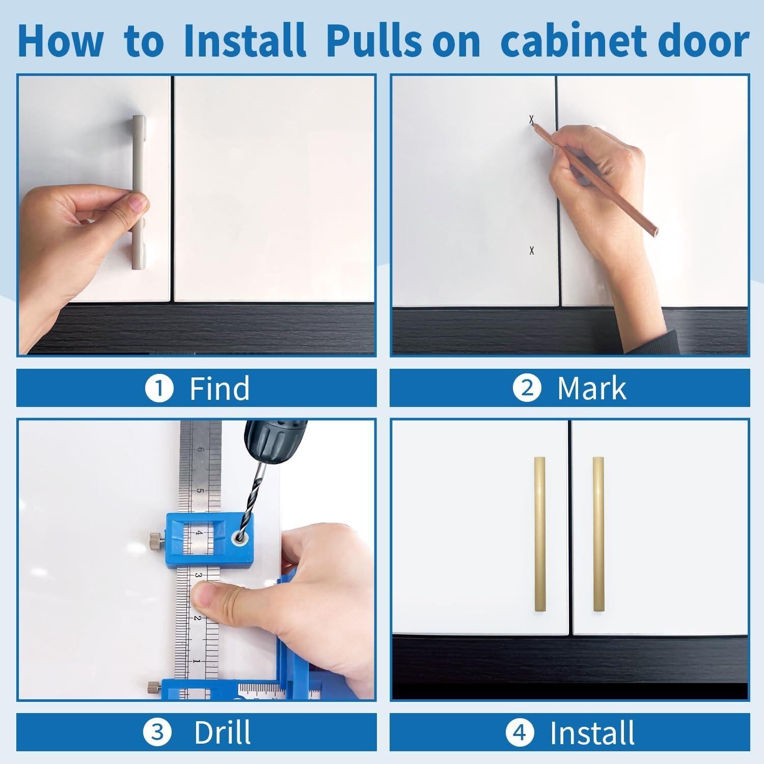 Cabinet Hardware Jig Drawer Pull Jig Template Tool Set Usa