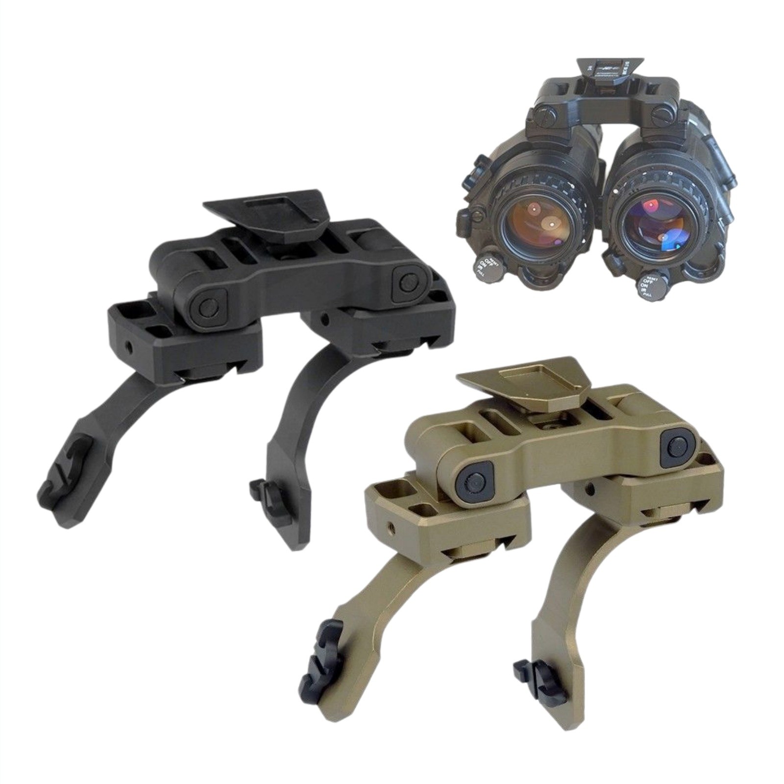 D14 Dual Bridge Mount Adapter Lightweight Optical Device Connector Black Tan