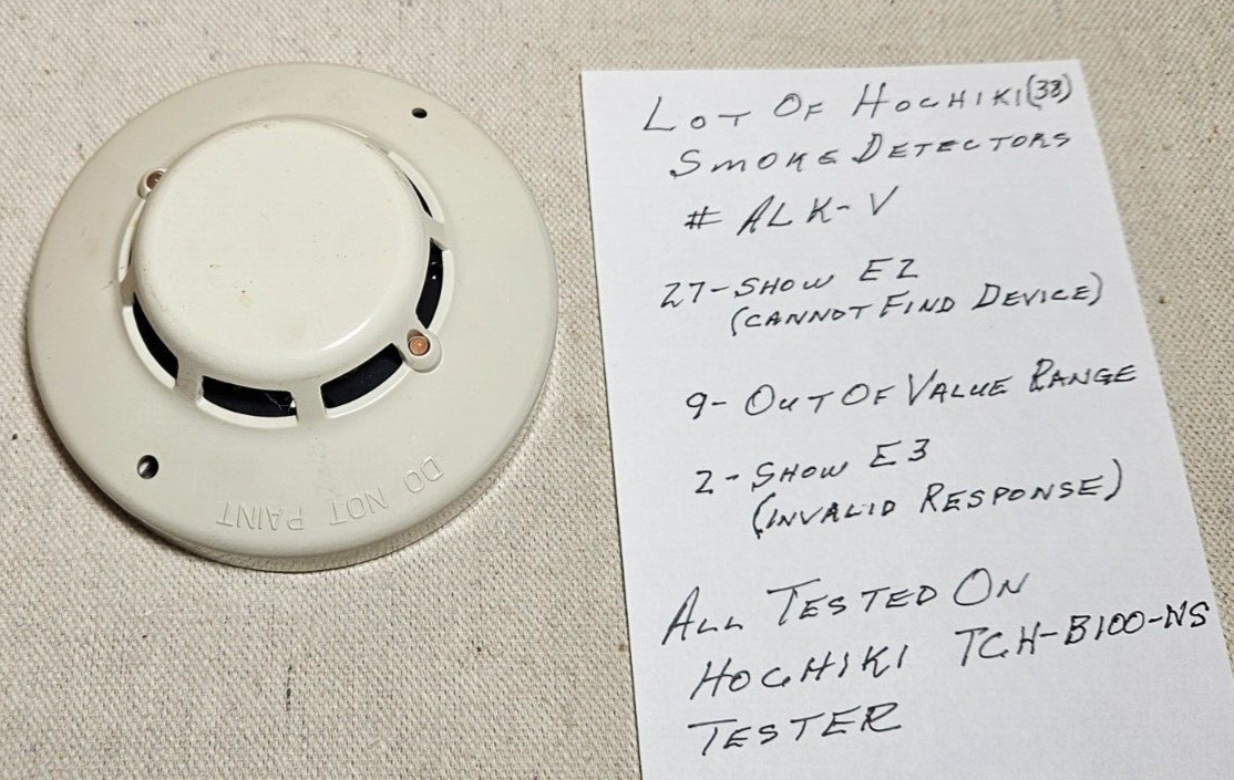 Lot Hochiki ALK-V Smoke Detectors For Parts (49)