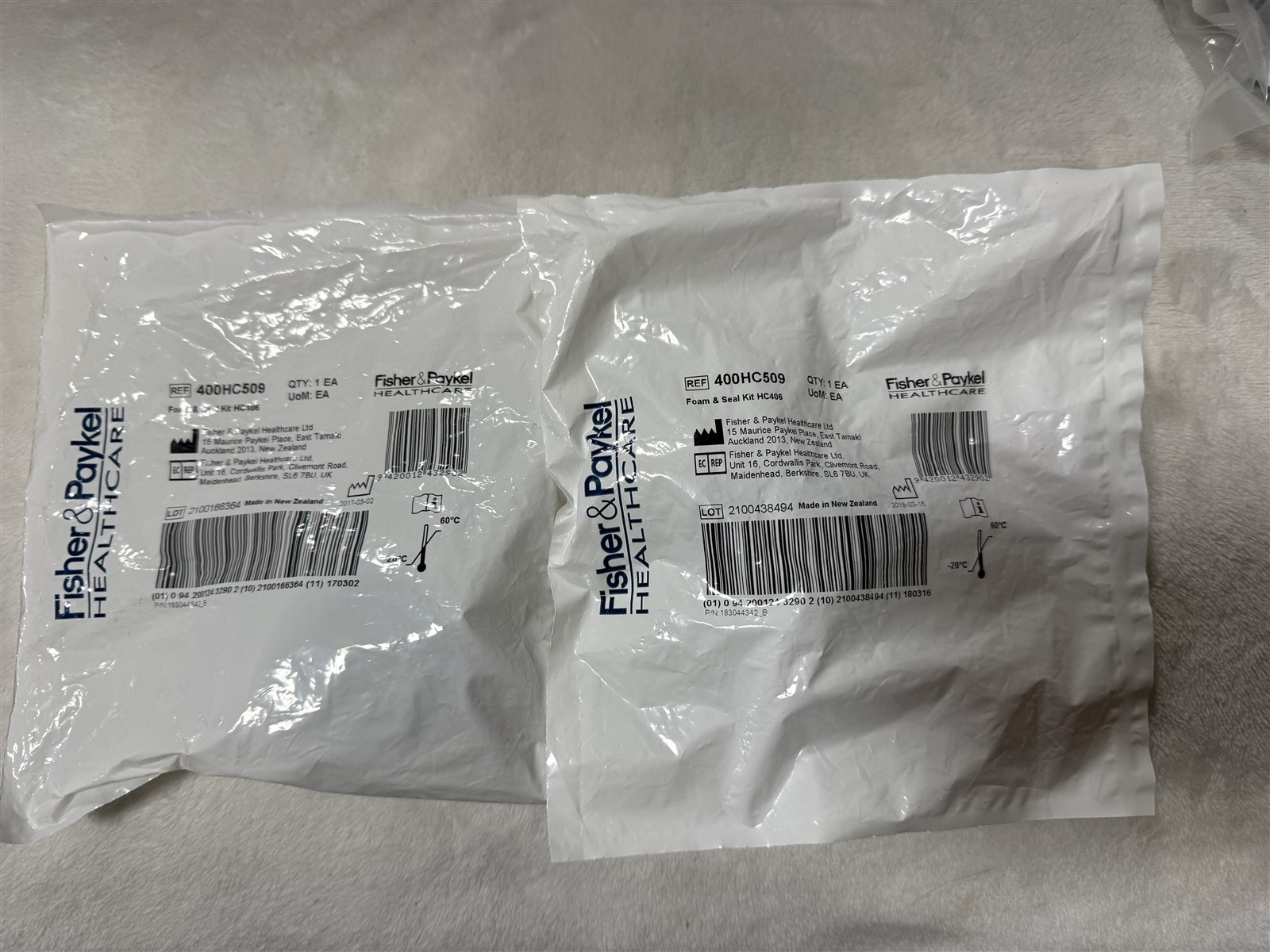 2 PACK FISHER & PAYKEL 400HC509 FOAM & SEAL CUSHION REPLACEMENT