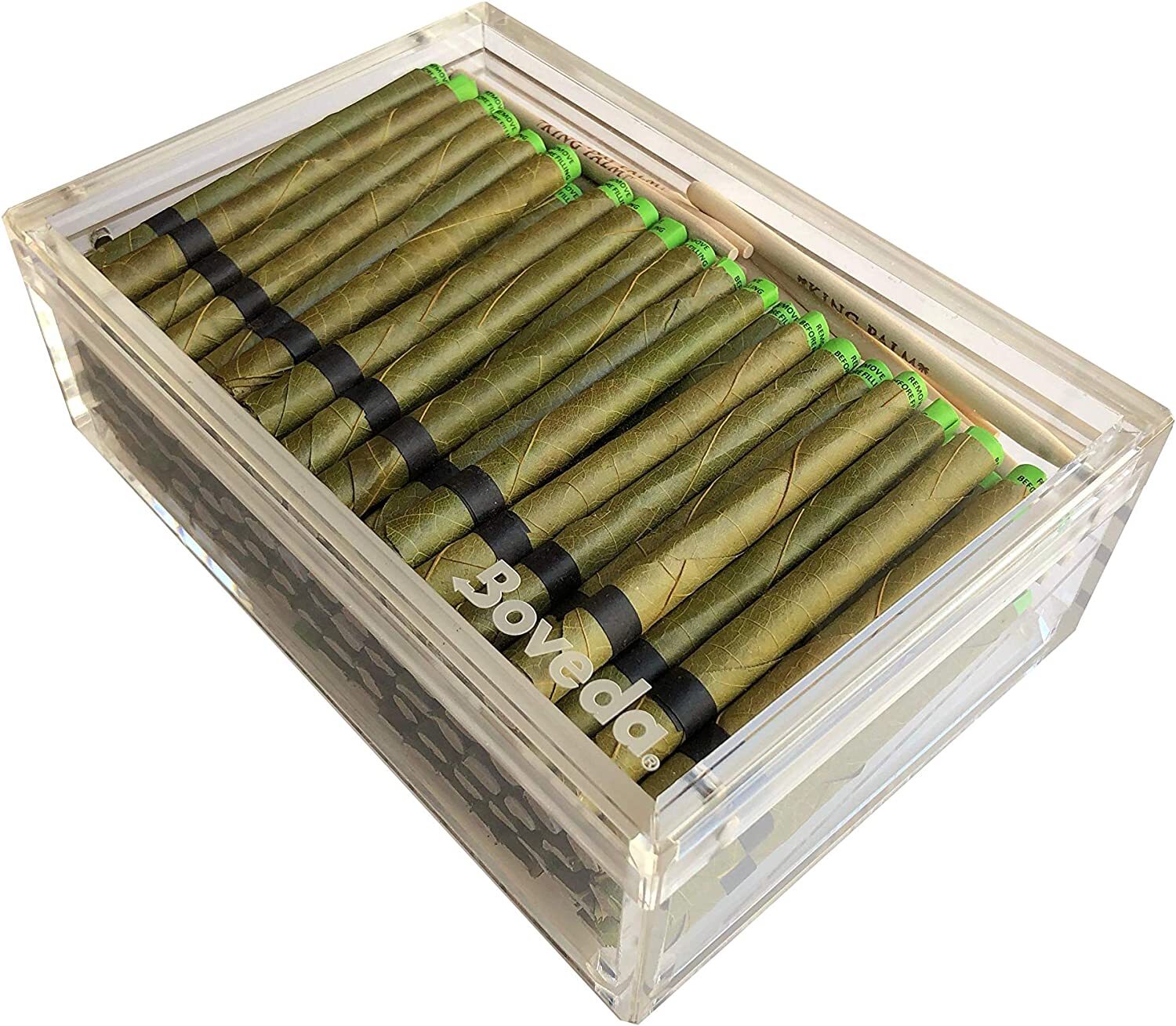 King Palm | Slim Size | Natural | Organic Prerolled Palm Leafs | 90 Rolls