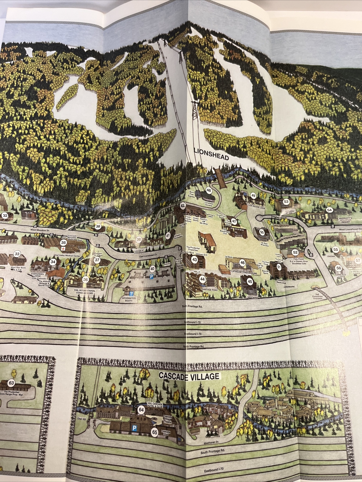 Vail Walking Map 1997-1998 - Vail Colorado