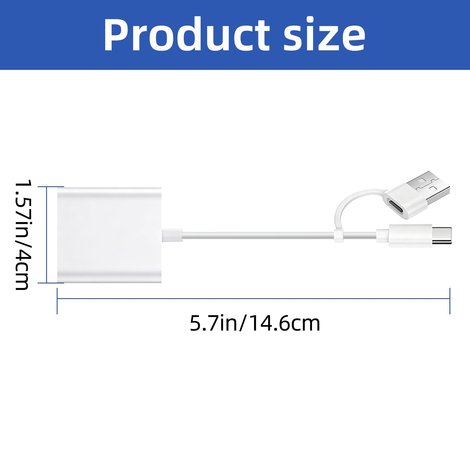 USB C SD Card Reader, USB SD Card Reader, Supports SD and Micro SD Memory Car...