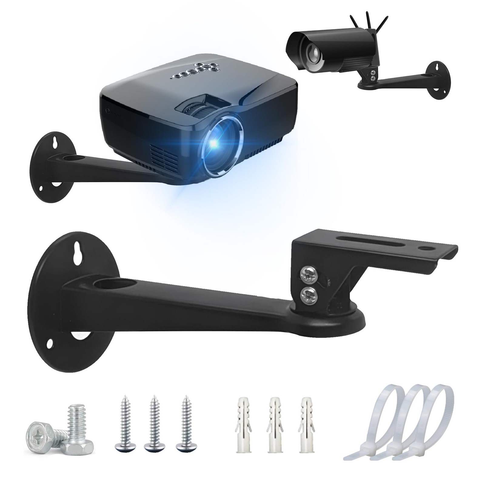 Adjustable Projector Mount Wall Ceiling Bracket 360 Rotation