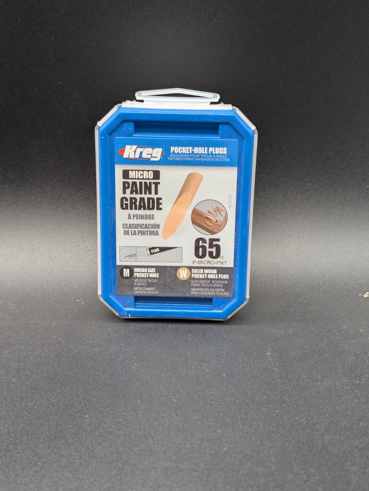 65CT Pack Kreg Pocket - Hole Plugs Micro Paint Grade Solid Wood