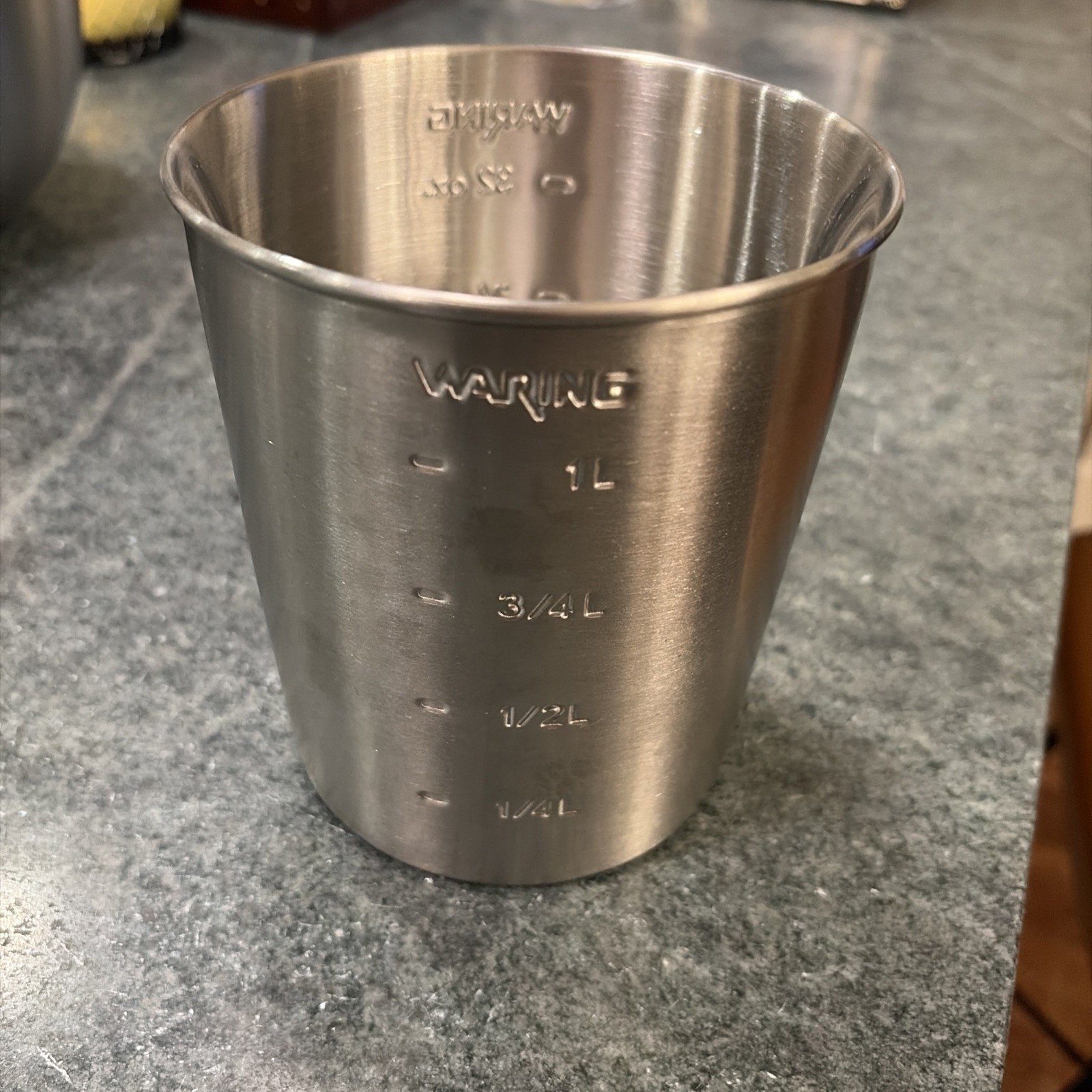 Waring Pro 32 oz Stainless Cup Juice Extractor Replacement Cup for JEX328 Juicer