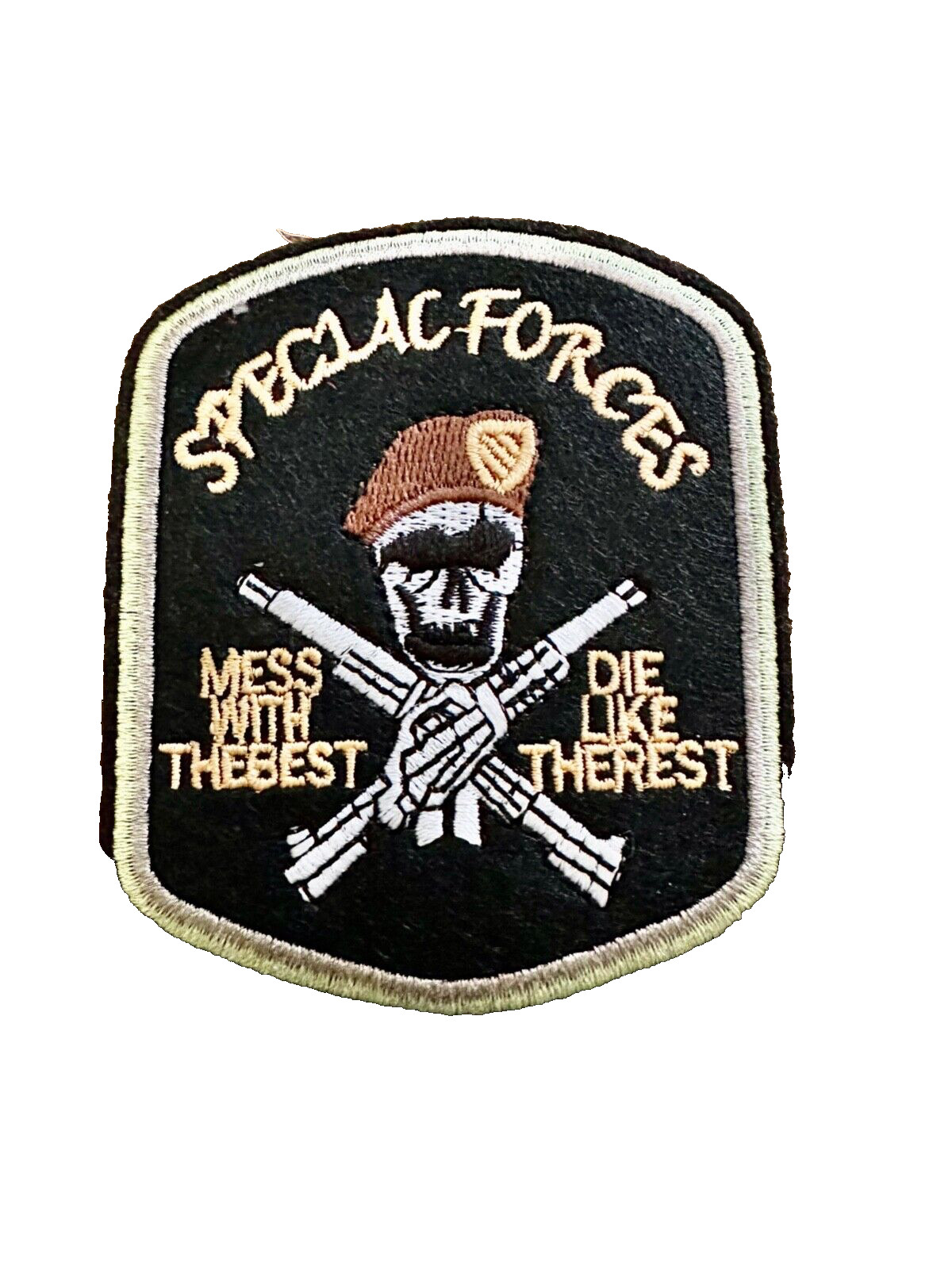 STUNNING SPECIAL FORCES "MESS WITH THE BEST" EMBROIDERED PATCH...