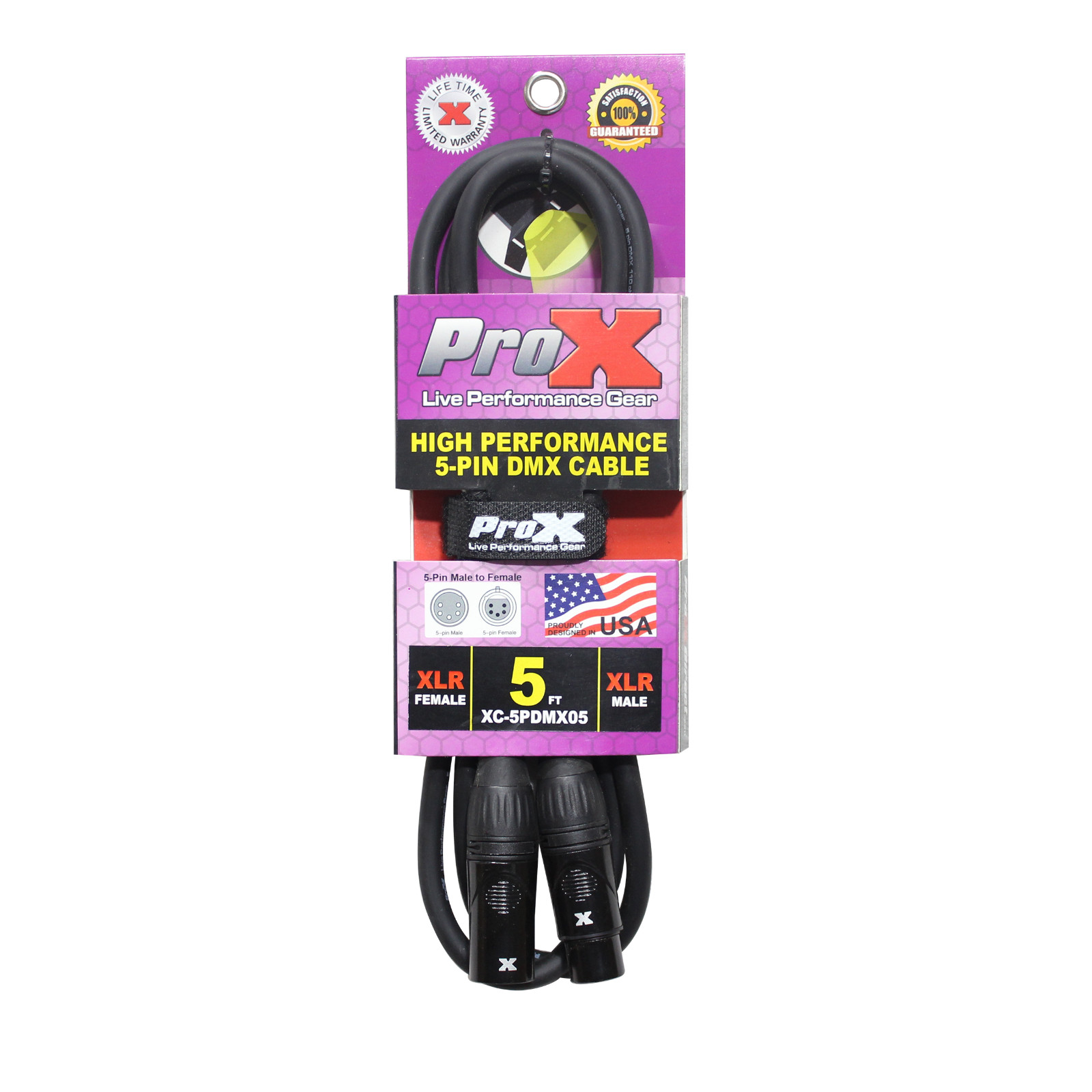 16 Prox 5 Pin DMX 5 ft Premium Stage par Lighting Light Shielded Cables