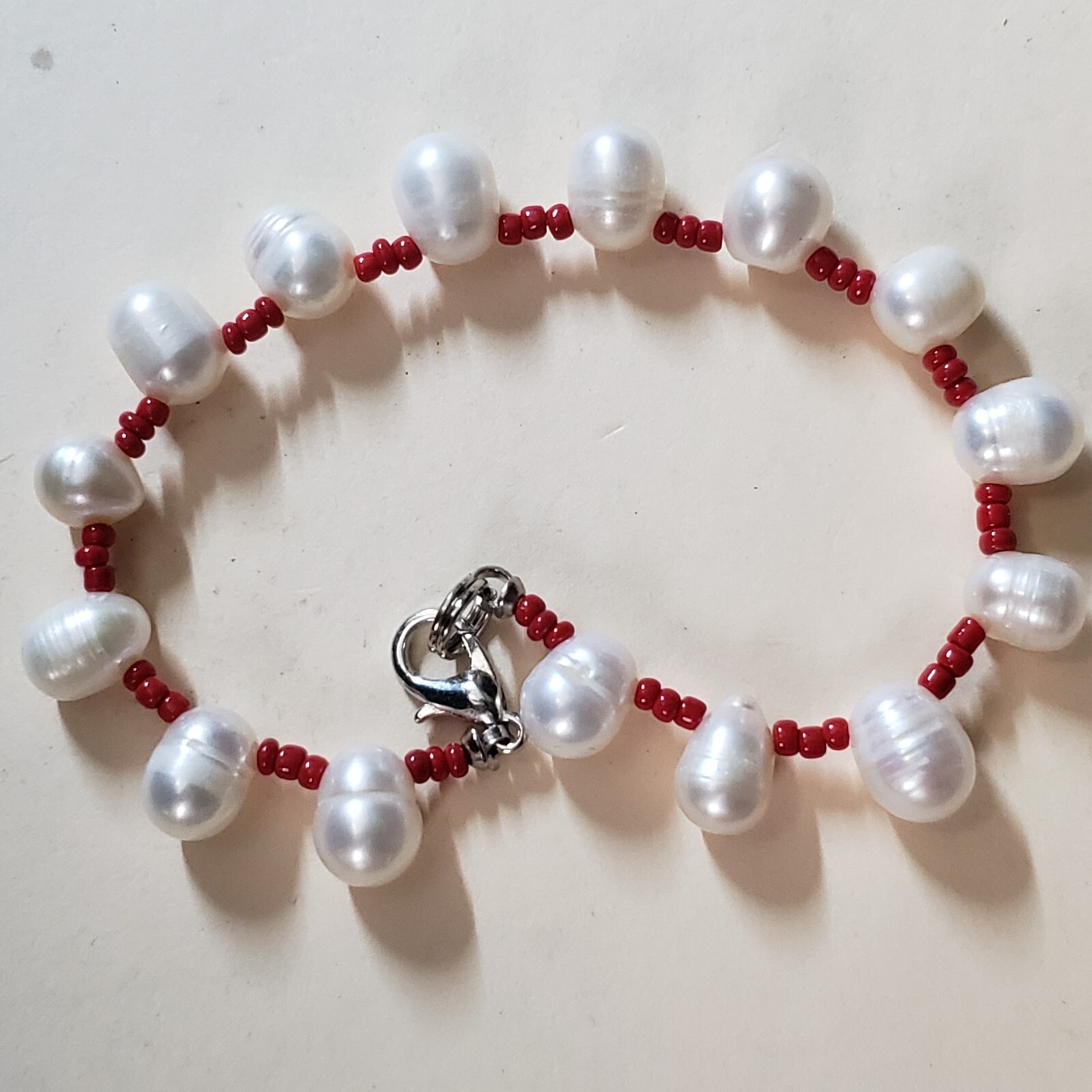 GENUINE * PEARL * BRACELET,  7 Inches , 8 mm -Handmade in USA