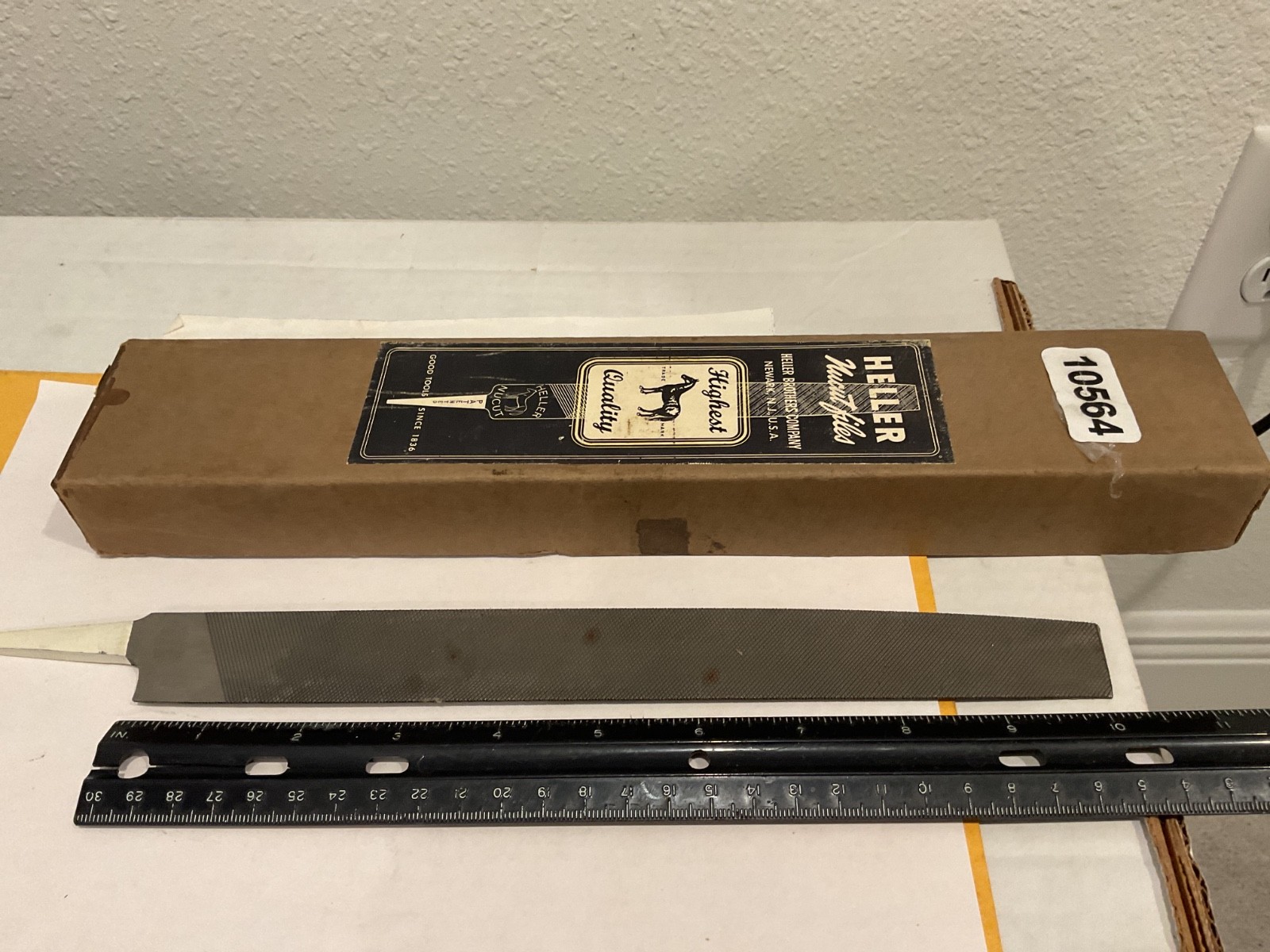 New Vintage Heller 10” Bastard Knife File