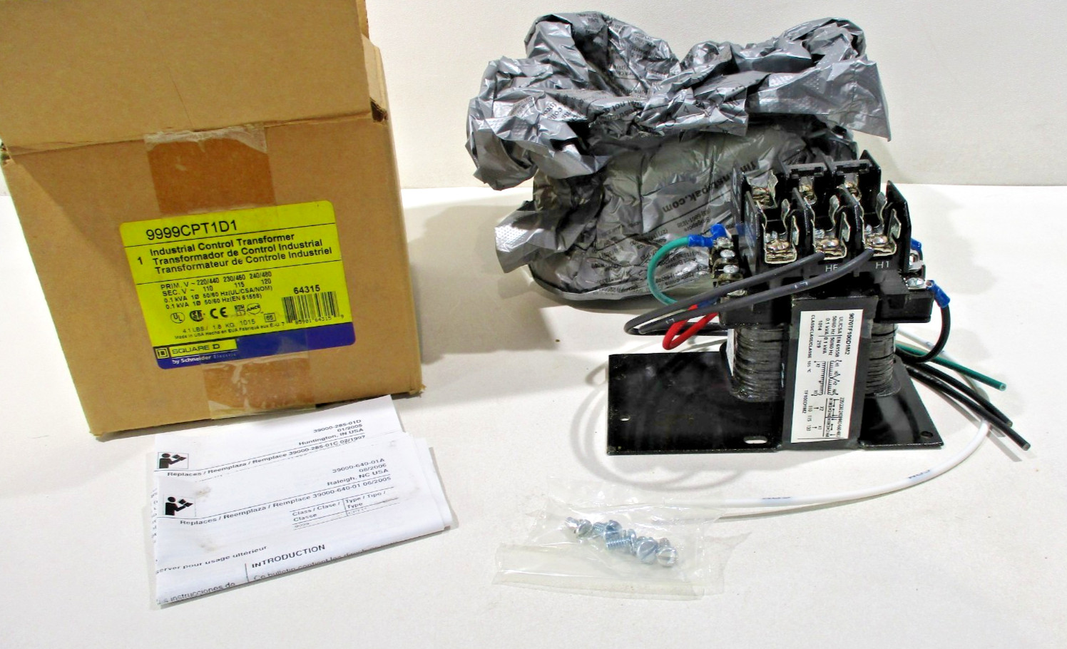 Square D 9999CPT1D1 Industrial Control Transformer, NEW