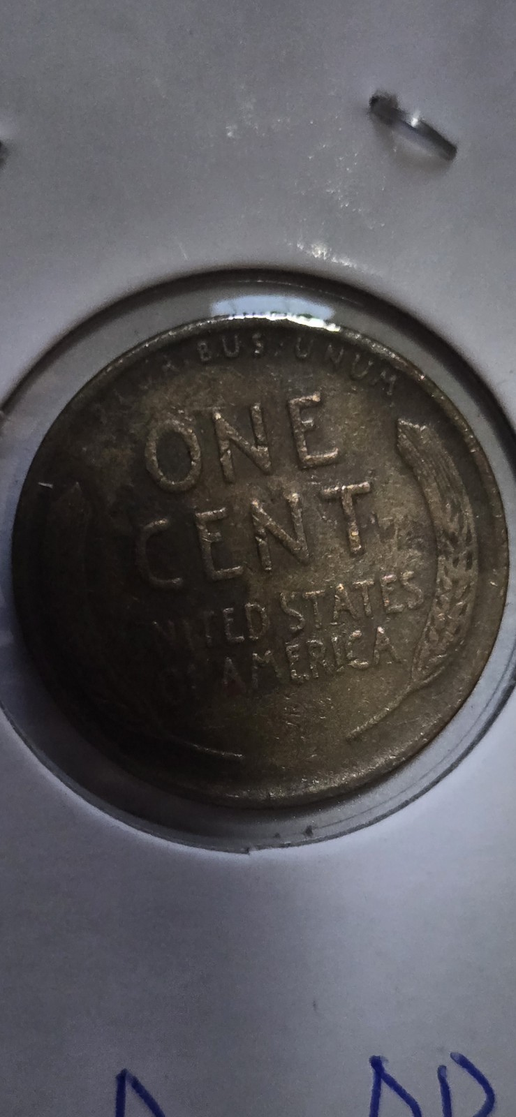 1945 S Lincoln Cent With Reverse Motto Weak Error And Tilted S, Mintmark!