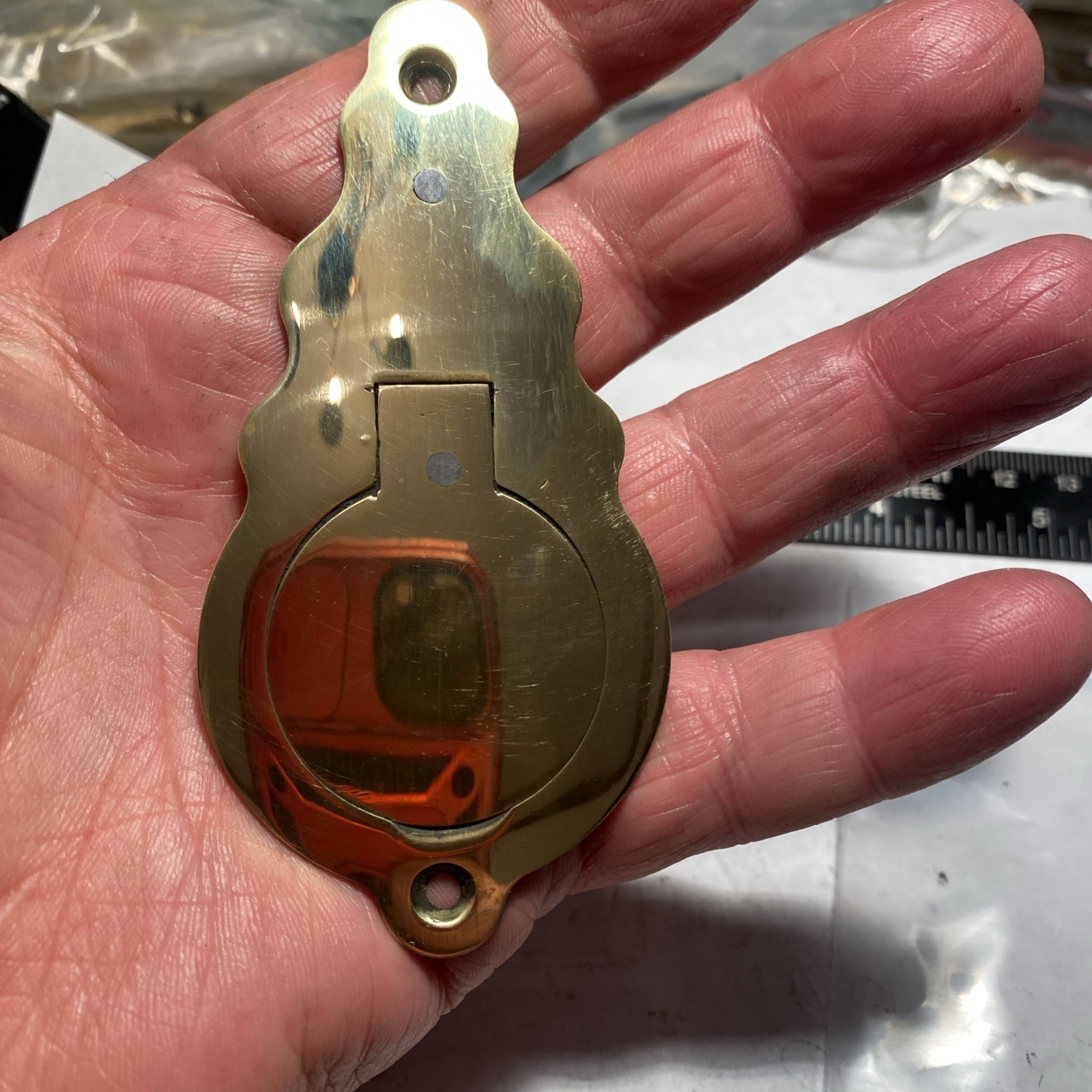 CVA Hawken Brass Patch Door W/ Screws .50 Cal Muzzleloader Black Powder Side