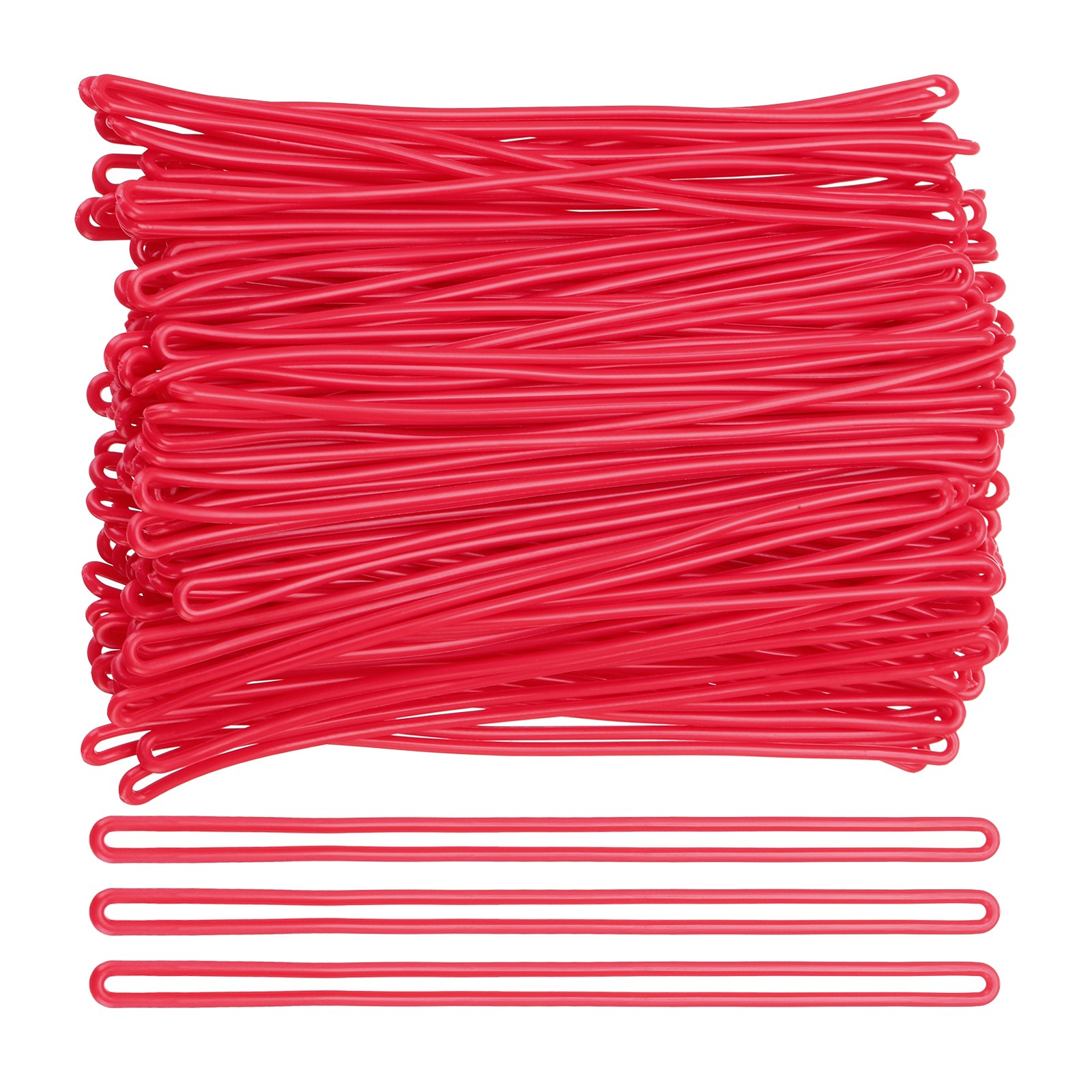 100 Pcs Luggage Tag Loops Plastic Luggage Loop Straps for Suitcase Red