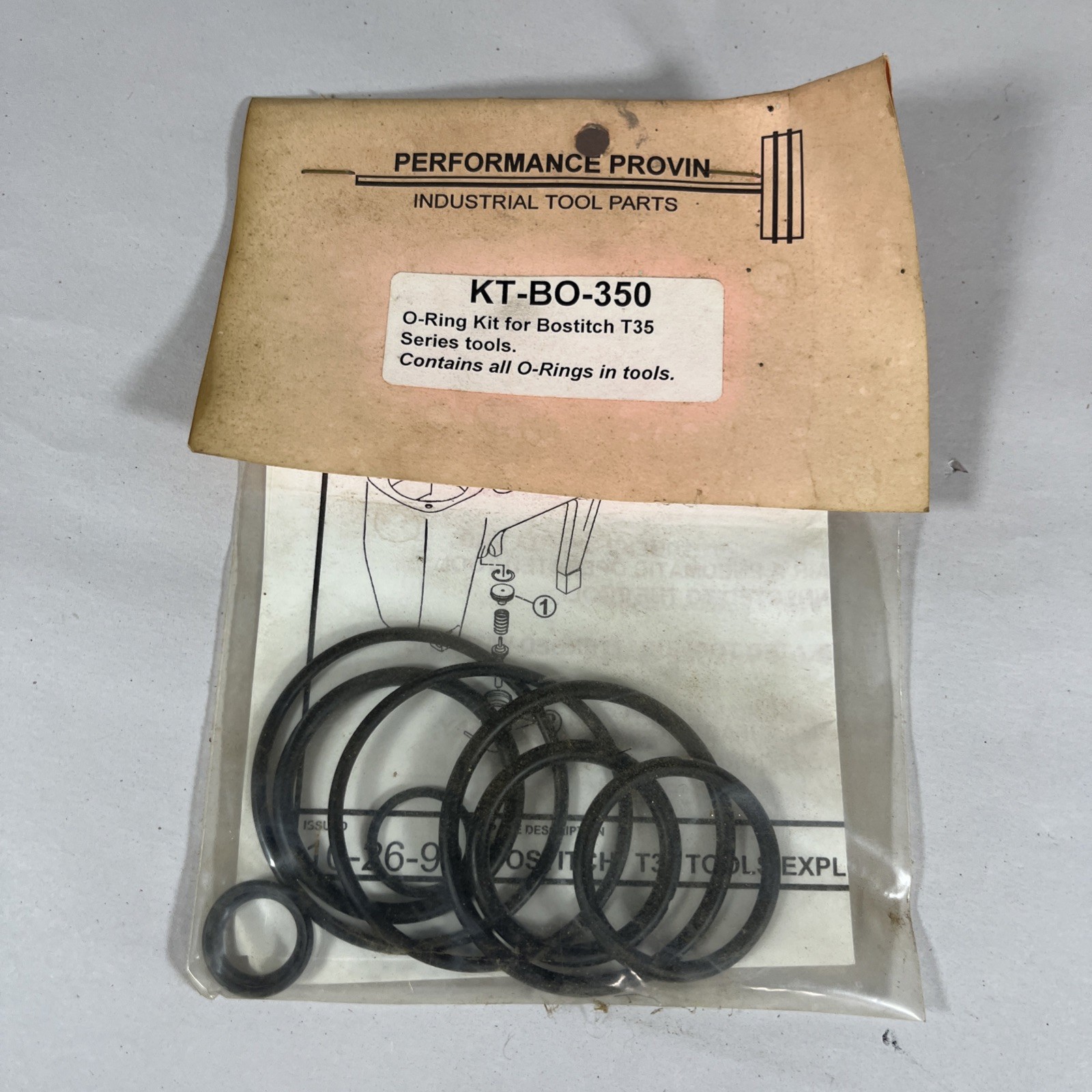 Bostitch KT-BO-350 O-Ring Kit T35-15 T35 T35-8 T35 Series Staplers - NOS