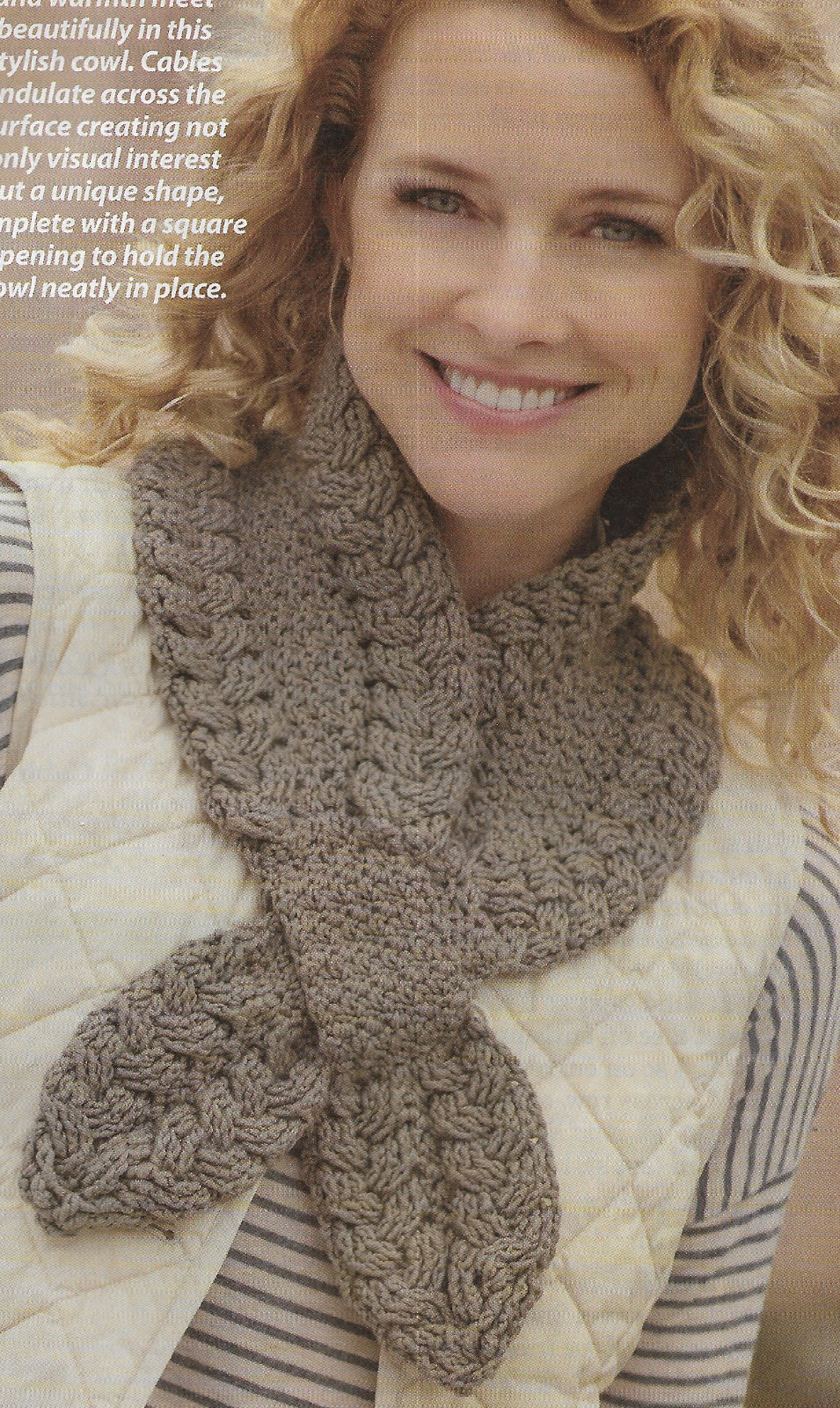 Lady's Braided Cable Cowl crochet pattern instructions
