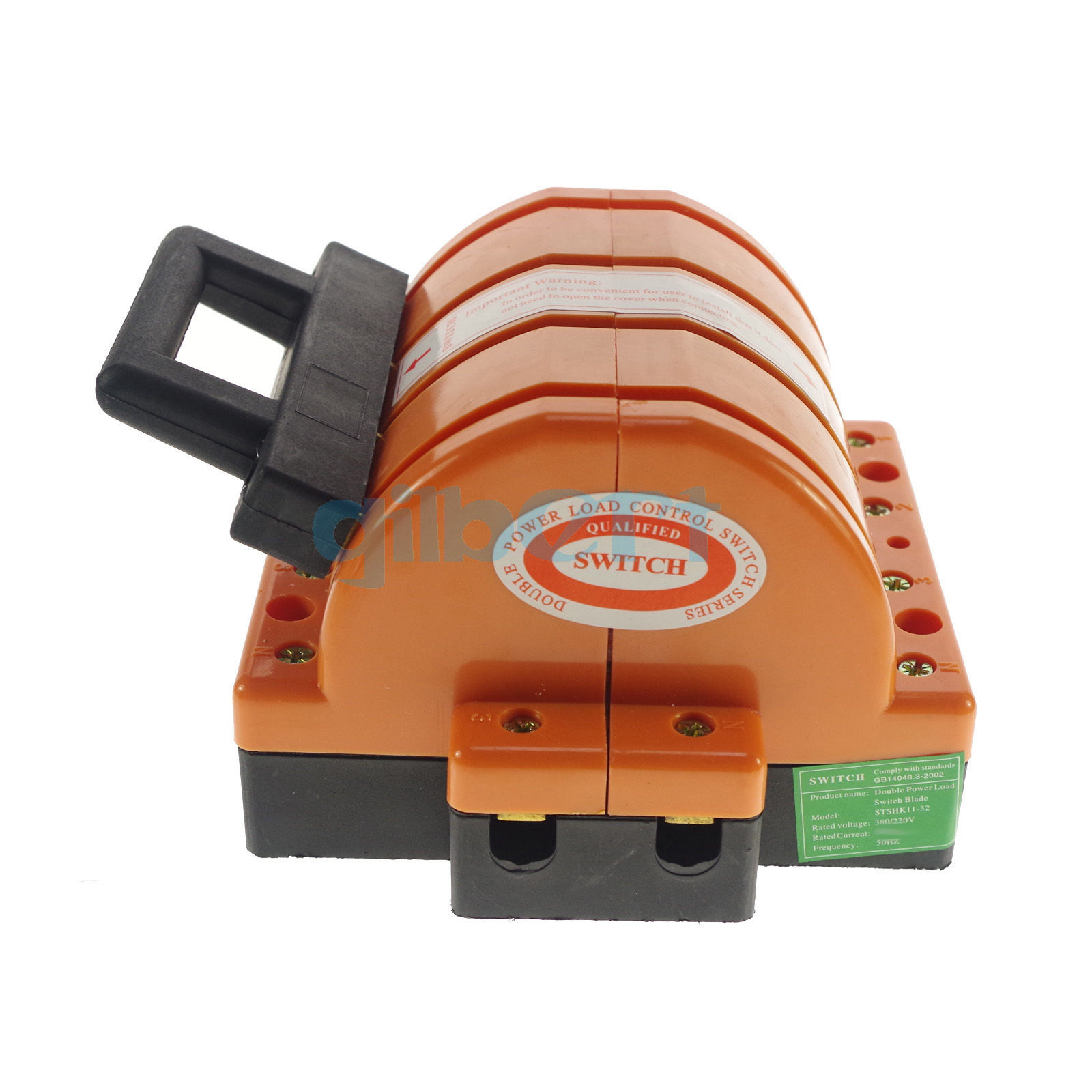 4 Pole 60A Double 220/380V Throw Knife Disconnect Switch NEW Plastic Refractory