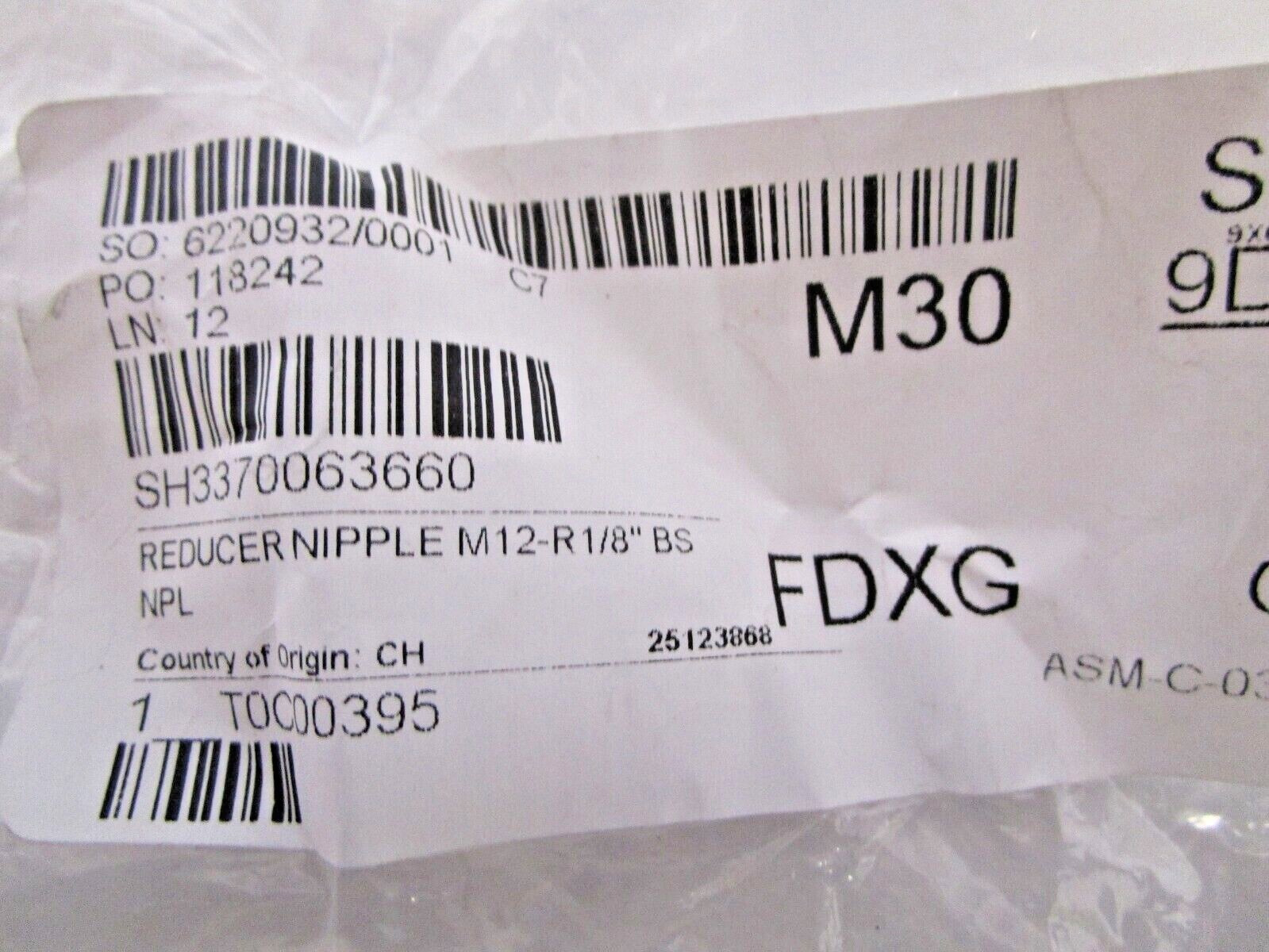 NEW Schaerer 3370063660 Reducer Nipple, 1/8" BS NPL